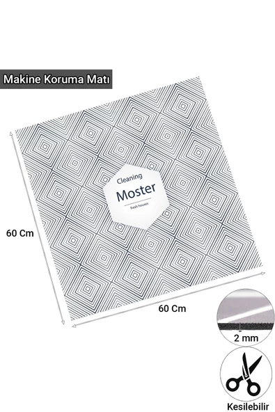 Valerine Life Çamaşır Kurutma Makinesi Örtüsü Matı Kaymaz Sıvı Geçirmez Koruyucu Yıkanır Ped 60x60cm - 2