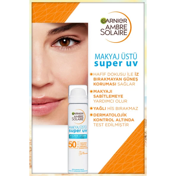 Garnier Ambre Solaire Makyaj Üstü Güneş Koruyucu Yüz Misti - 2