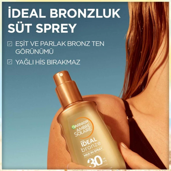 Garnier Ambre Solaire İdeal Bronzluk Güneş Koruyucu Sprey SPF30 150ML - 2