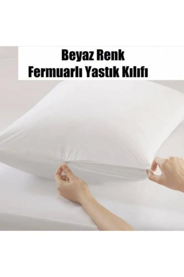 Üntaş 10 Adet Fermuarlı Beyaz Renk Yastık Kılıfı