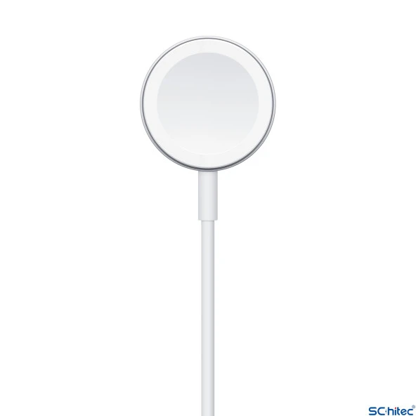 ScHitec Apple Watch ile Uyumlu Kablosuz Şarj Aleti Beyaz - 2