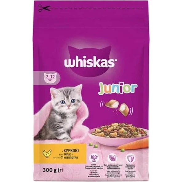 Whiskas Tavuklu Kuru Yavru Kedi Maması 300 gr