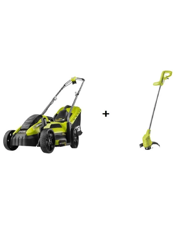RYOBİ RLM13E33S ELEKTRİKLİ ÇİM BİÇME + RLT2925 ELEKTRİKLİ YAN TIRPAN İKİLİ SET - 3