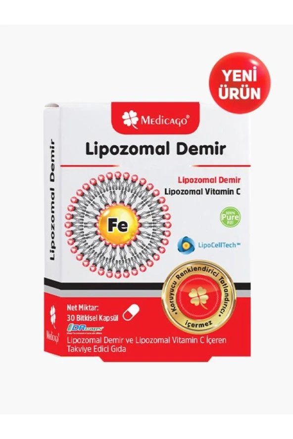 Medicago Liposomal Demir 30 Kapsül ürün görseli 1