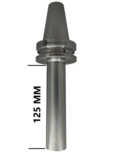 BBT40 MCA16 - 125 BOY VİDALI TUTUCU M16X125 BOY VİDALI TUTUCU 20.000 devir balans alınmıştır
