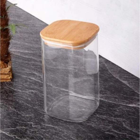 Luca Mia Bambu Kapaklı 800 ml Cam Kavanoz 4 Adet 20.0006 - 2