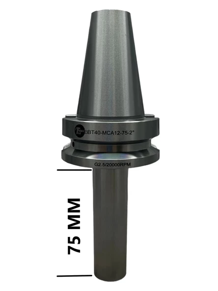 BBT40 MCA12 - 75 BOY VİDALI TUTUCU M12X75 BOY VİDALI TUTUCU 20.000 devir balans alınmıştır