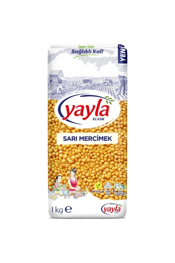 1 KG YAYLA FUTBOL SARI MERCİMEK