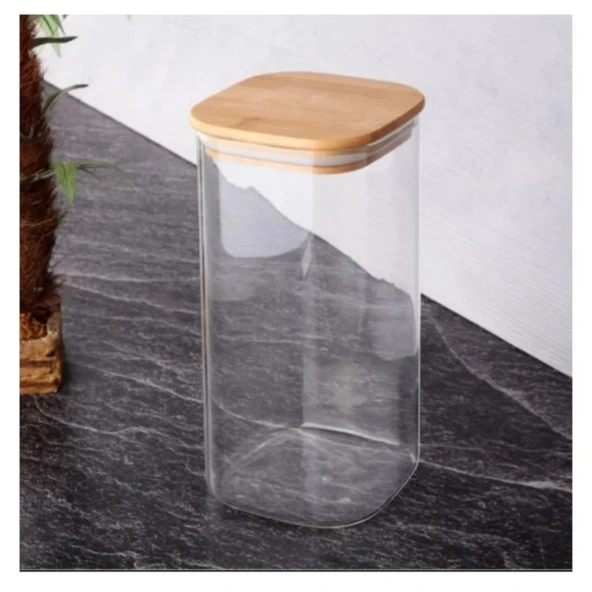 Luca Mia Bambu Kapaklı 1100 ml Cam Kavanoz 4 Adet 20.0007 - 2