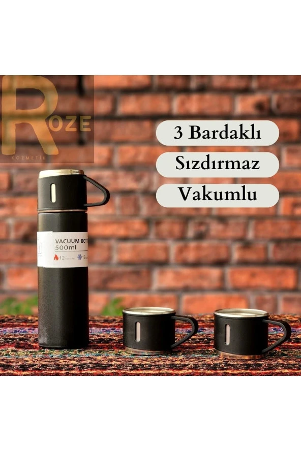 STAİNLES Termos Tek Bardaklı Vacuum Bottle.