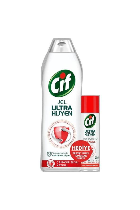 Cif Ultra Hijyen Jel 750 + Cif Ultra Hijyen Sprey 200 ML