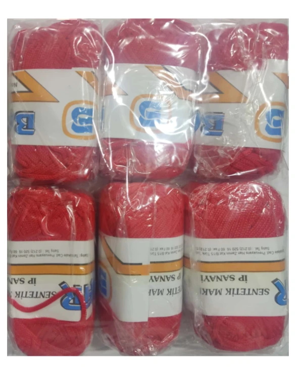 BAYAR MAKROME İPİ-6LI PAKET-KIRMIZI