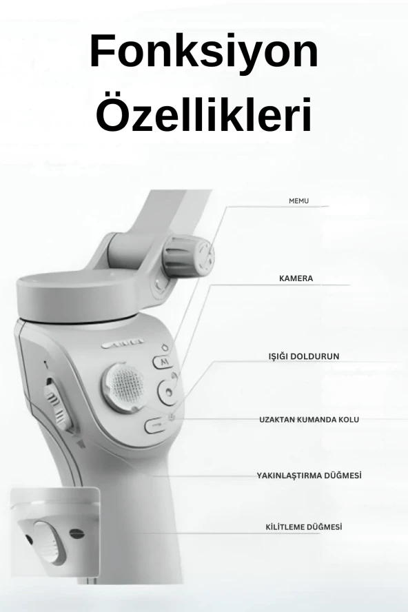 SFF18 360 Derece Otomatik Yüz Takipli Tripodlu BT 5.0 Selfie Gimbal - 7