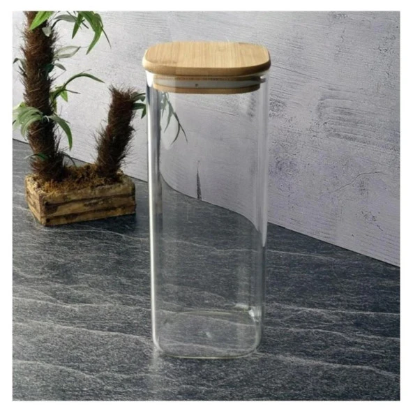 Luca Mia Bambu Kapaklı 1400 ml Cam Kavanoz 4 Adet 20.0008 - 2
