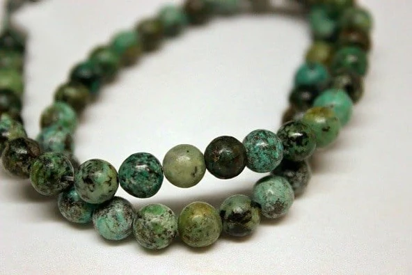 Afrika Turkuazı Taşı YARIM Dizi Royal Quality 6mm (18cm uzunluğundadır) ürün görseli