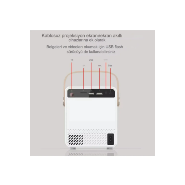 Android 4K Destekli  LCD LED Projeksiyon Cihazı - 5