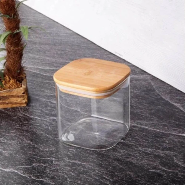 Luca Mia Bambu Kapaklı 800 ml Cam Kavanoz 4 Adet 20.0001 - 2