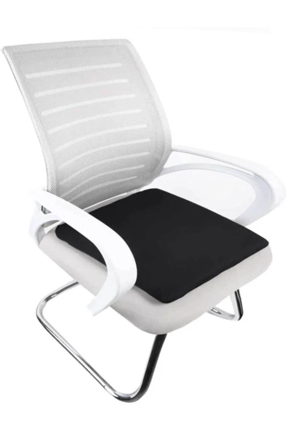 RevuBaby Araba Ortopedik Oturma Minderi Oto konfor pedi Sandalye Yumuşatıcı Siyah 4CM Kalınlık 50x50cm - 2
