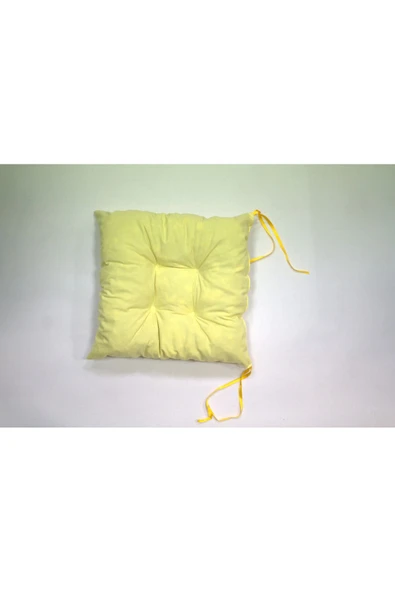 TEZKOTEKSTİL 4'lü Pofidik Kare Sandalye Minderi 40 X 40 Cm Sarı - 4