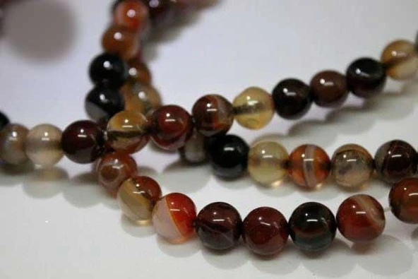 Akik Taşı 8mm/adet (3909) - Resim 8