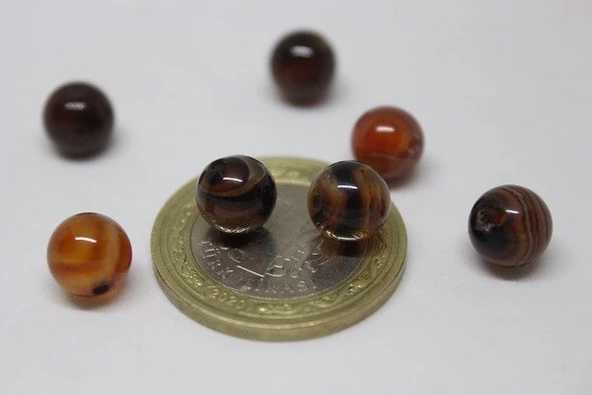 Akik Taşı 8mm/adet (3909) - Resim 4