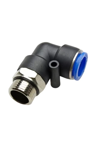 Pnömatik Dirsek Bağlantı 1/4 - 8mm - Resim 3