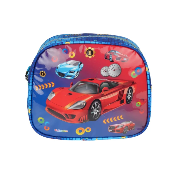 Relaxion Kabartmalı Araba Figürlü Pullu 3'Lü  İlkokul Çantası Beslenme Kalemlik Seti 1370 - 5
