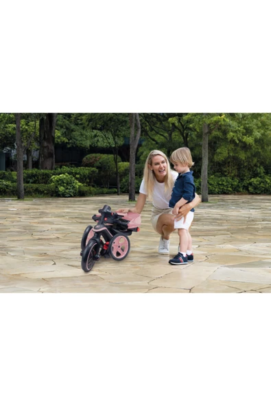 Globber Explorer 4İn1 Katlanabilir Bisiklet Koyu Pastel Pembe - Resim 8