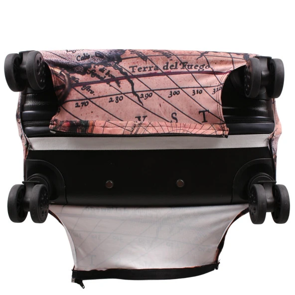 Bagacar Saat Büyük Orta Kabin Boy için 3 lü Valiz Kılıfı - Resim 6