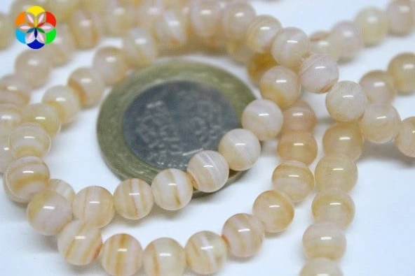 Akik Taşı Dizi 6mm (7223) - Resim 3