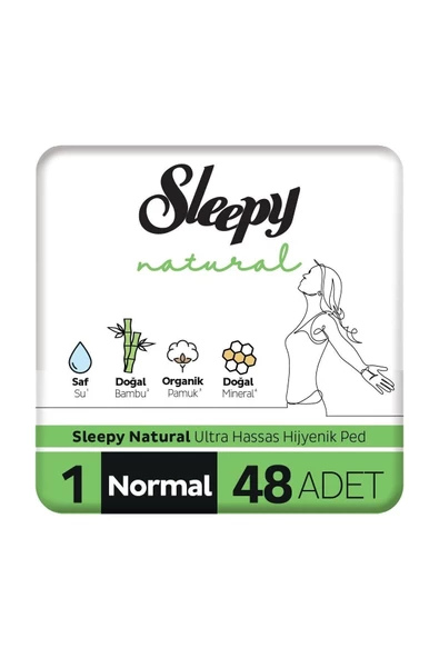 Sleepy Natural Ultra Hassas Hijyenik Ped Normal 48 Adet Ped