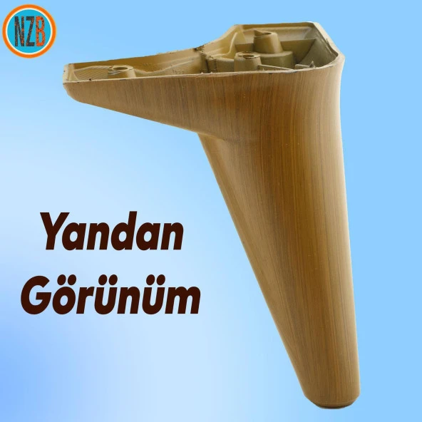 Mobilya TV Ünitesi Çekyat Koltuk Kanepe Destek Ayağı 15 cm Ceviz Baza Ayak M8 Destek 6'lı Set - Resim 5