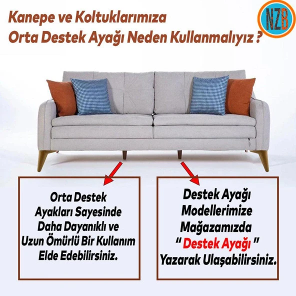 Mobilya TV Ünitesi Çekyat Koltuk Kanepe Destek Ayağı 15 cm Ceviz Baza Ayak M8 Destek 6'lı Set - Resim 8