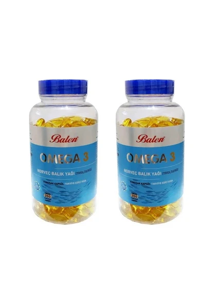 Balen Omega 3 Norveç Trigliserid 1380 mg 200 Kapsül 2'li ürün görseli 1