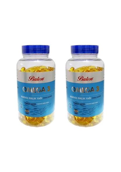 Balen Omega 3 Norveç Trigliserid 1380 mg 200 Kapsül 2'li