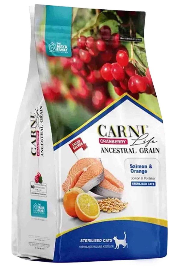 Carni Life Kısır  Balık ve Portakallı  Kedi Maması 10+2 kg