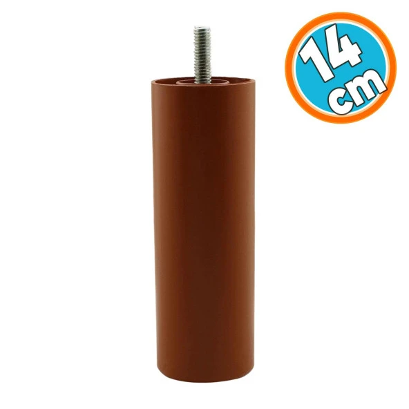 Mobilya Kanepe Sehpa TV Ünitesi Koltuk Gizli Orta Destek Ayağı 14 cm Kahverengi Baza Ayak