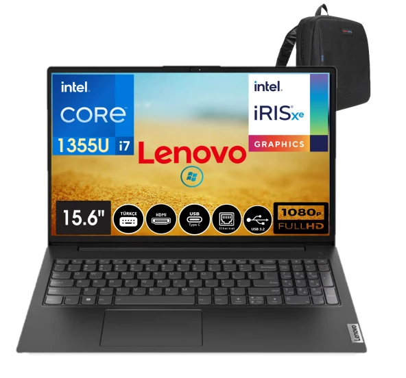 Lenovo V15 GEN4 IRU Intel Core I7-1355U 40gb 512gb SSD 15.6" FULLHD Windows11Pro Taşınabilir Dizüstü Bilgisayar 883A100GPTR42+WeblegelsinÇanta