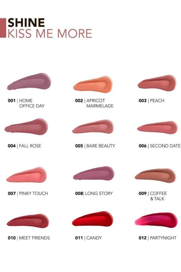 Flormar Shine Kiss Me More Uzun Süre Kalıcı & Parlak Bitişli Likit Ruj - 002 Apricot Marmalade - 5