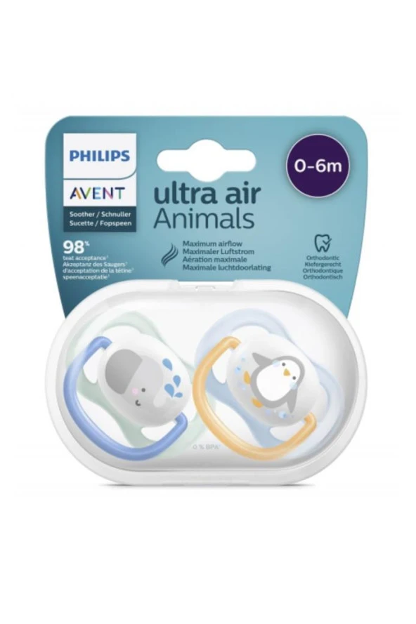 Philips Avent Ultra Air Animals 0-6 Ay Erkek ( Mavi-Yeşil)