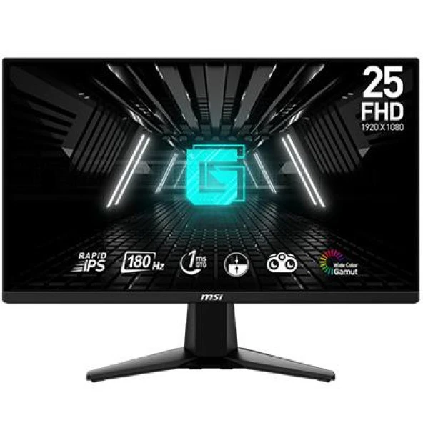 MSI 24.5" G255F 1920x1080 (FHD) 16:9 FLAT RAPID IPS 180HZ 1MS FREESYNC GAMING MONITOR