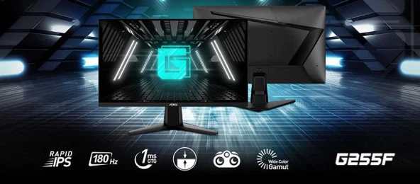 MSI 24.5" G255F 1920x1080 (FHD) 16:9 FLAT RAPID IPS 180HZ 1MS FREESYNC GAMING MONITOR - 2