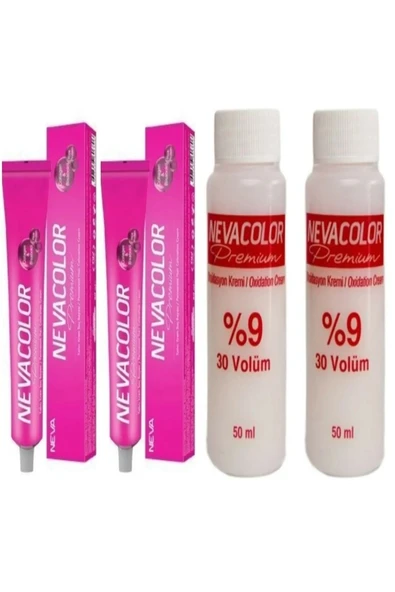 Neva Color 2 li Tüp Boya 11.00 Ekstra Açık Platin+ 2 li Oksidan
