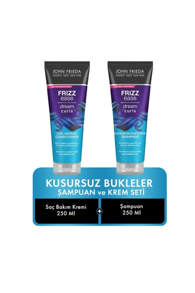 John Frieda Kusursuz Bukleler Için Saç Bakım Kremi Ve Şampuan 250 ml 2'li