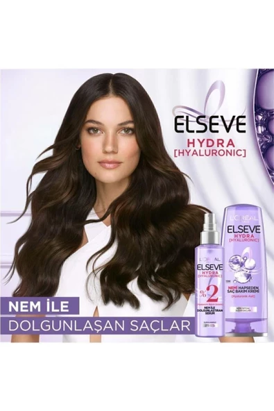 ELSEVE Hydra [hyaluronic] Nemi Hapseden Saç Bakım Kremi 360 Ml 3'lü Set - 3