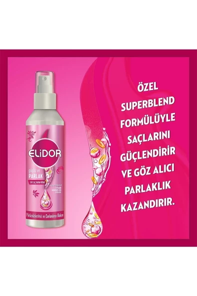 Elidor Superblend Sıvı Saç Bakım Kremi Güçlü ve Parlak 200 ML x2 - 5