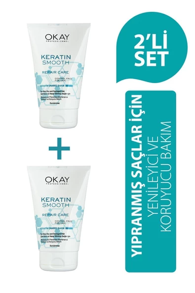 OKAYPROFESSIONNEL Keratin Smooth 2'li Durulunmaz Krem 100 ml