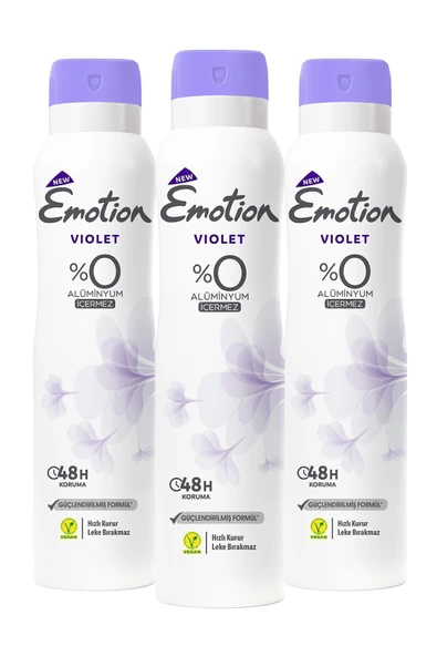 Emotion Violet Kadın Deodorant 3x150ml