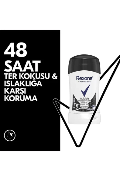 Rexona Motion Sense Kadın Stick Deodorant Invisible On Black + White Clothes 40 g X 2 Adet - 3