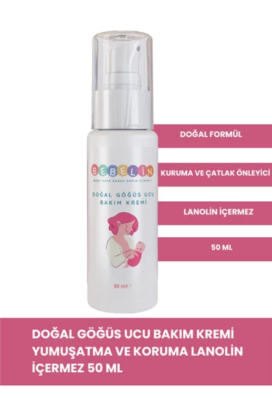 Bebelin Yumuşatma Ve Koruma Sağlayan Doğal Göğüs Ucu Bakım Kremi 50 ml